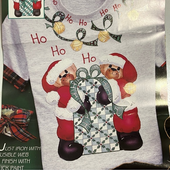 Daisy Kingdom No-Sew Fabric Applique Santa Bears Ho Ho Ho C101-1001-014 NEW - Picture 2 of 8